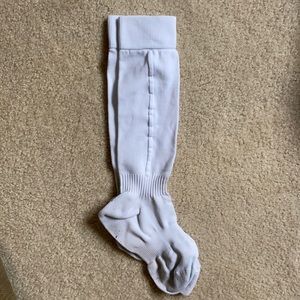 White soccer socks